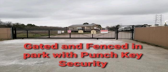 Gated and fenced park with punch key security