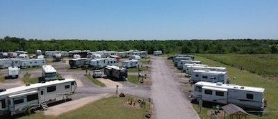 Aerial view of RV park
