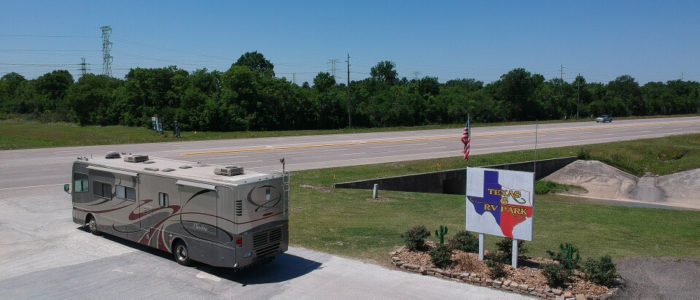 Aerial view of Texas 6 RV Park